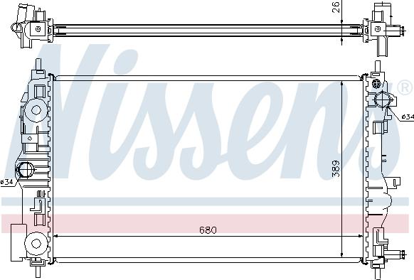 Nissens 61676 - Радіатор, охолодження двигуна avtolavka.club