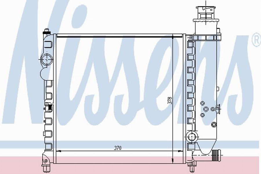 Nissens 61170 - Радіатор, охолодження двигуна avtolavka.club