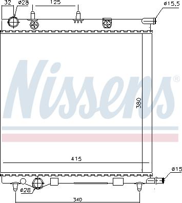 Nissens 694001 - Радіатор, охолодження двигуна avtolavka.club