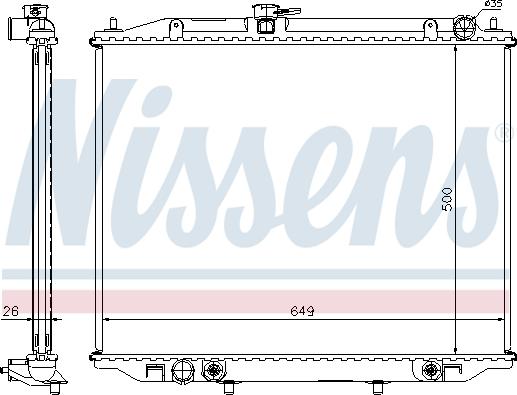 Nissens 68709A - Радіатор, охолодження двигуна avtolavka.club