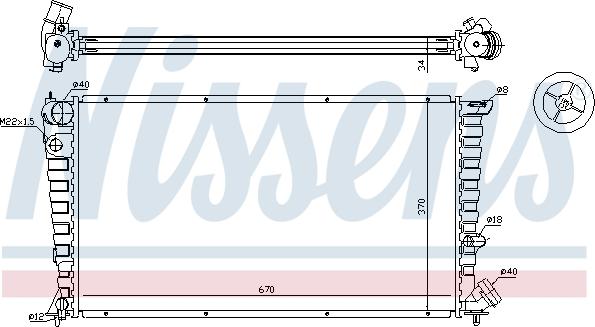 Nissens 697629 - Радіатор, охолодження двигуна avtolavka.club