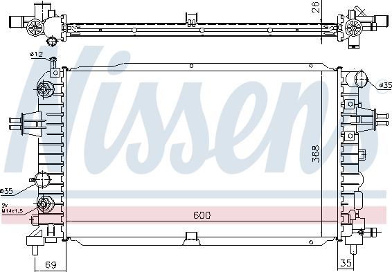 Nissens 630768 - Радіатор, охолодження двигуна avtolavka.club