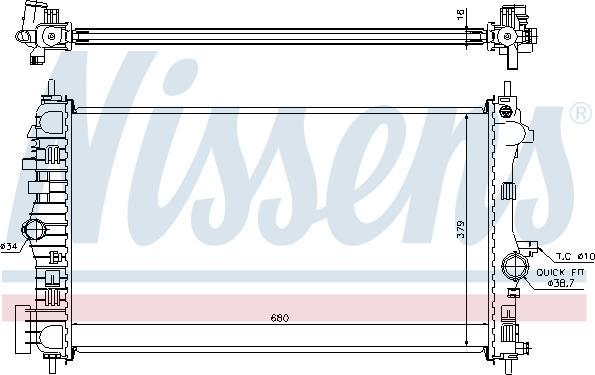 Nissens 630718 - Радіатор, охолодження двигуна avtolavka.club