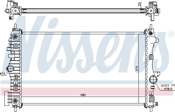 Nissens 630717 - Радіатор, охолодження двигуна avtolavka.club