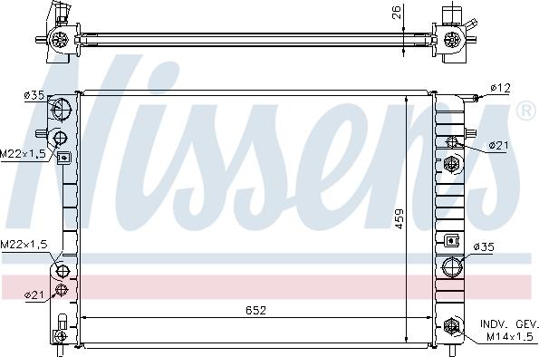 Nissens 63073A - Радіатор, охолодження двигуна avtolavka.club