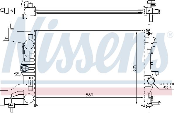 Nissens 630726 - Радіатор, охолодження двигуна avtolavka.club