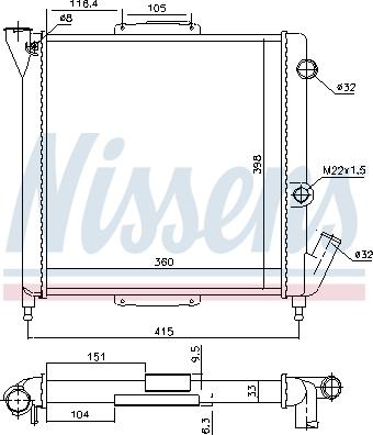 Nissens 696110 - Радіатор, охолодження двигуна avtolavka.club