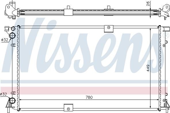 Nissens 63818A - Радіатор, охолодження двигуна avtolavka.club