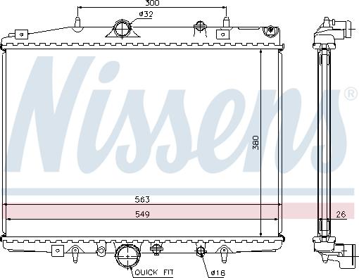 Nissens 63703 - Радіатор, охолодження двигуна avtolavka.club