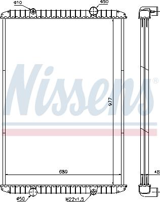 Nissens 637750 - Радіатор, охолодження двигуна avtolavka.club