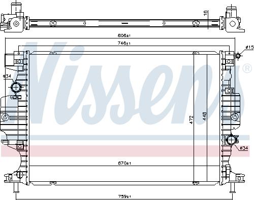 Nissens 620152 - Радіатор, охолодження двигуна avtolavka.club