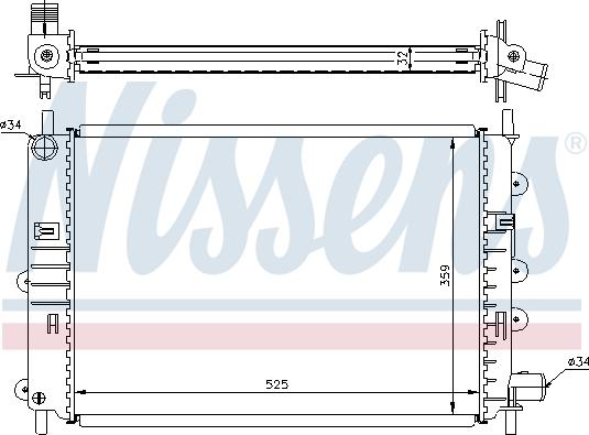 Nissens 62164A - Радіатор, охолодження двигуна avtolavka.club