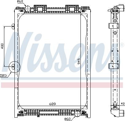 Nissens 62870A - Радіатор, охолодження двигуна avtolavka.club