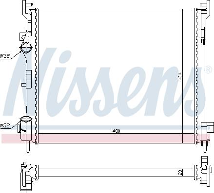 Nissens 694017 - Радіатор, охолодження двигуна avtolavka.club