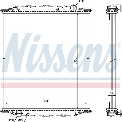 Nissens 672200 - Радіатор, охолодження двигуна avtolavka.club