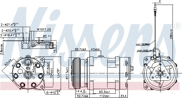 Nissens 89489 - Компресор, кондиціонер avtolavka.club