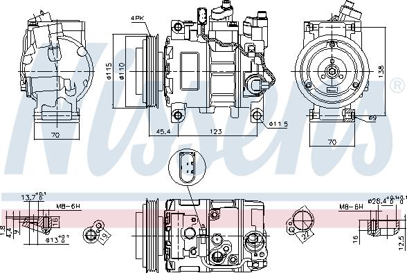 Nissens 89049 - Компресор, кондиціонер avtolavka.club