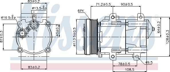 Nissens 89046 - Компресор, кондиціонер avtolavka.club