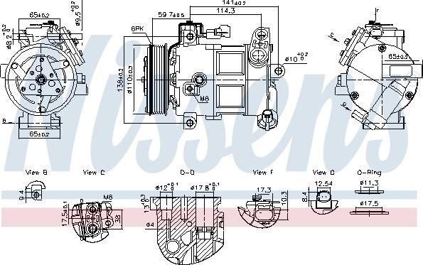 Nissens 890596 - Компресор, кондиціонер avtolavka.club