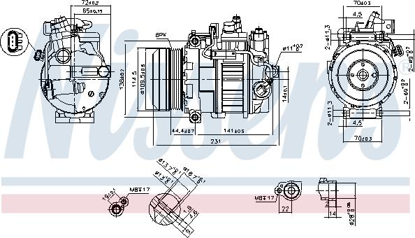 Nissens 890552 - Компресор, кондиціонер avtolavka.club