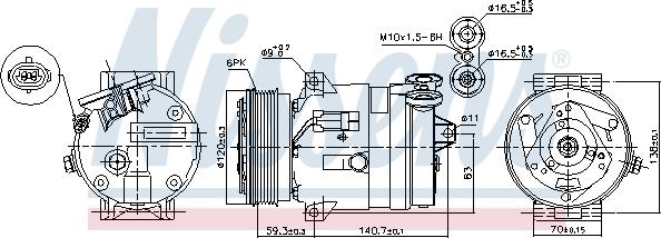 Nissens 89057 - Компресор, кондиціонер avtolavka.club