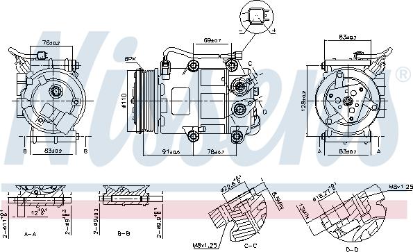 Nissens 890655 - Компресор, кондиціонер avtolavka.club