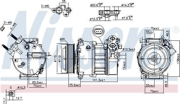 Nissens 890617 - Компресор, кондиціонер avtolavka.club