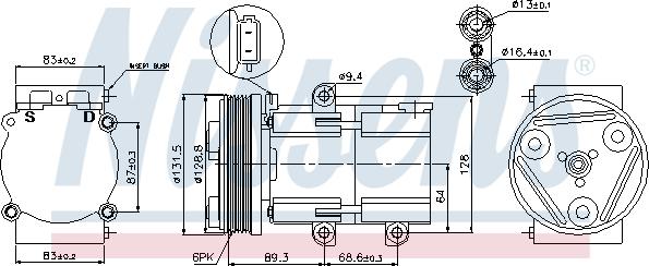 Nissens 89068 - Компресор, кондиціонер avtolavka.club