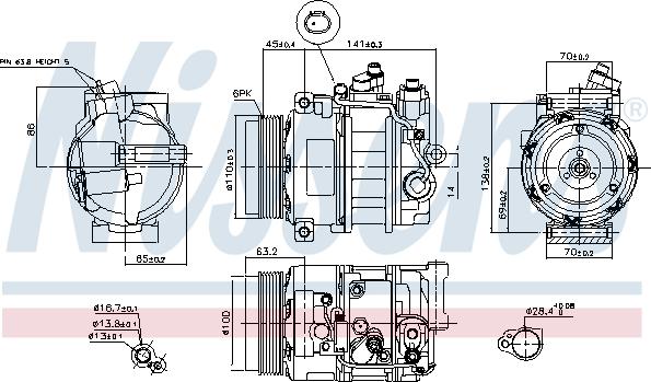 Nissens 890634 - Компресор, кондиціонер avtolavka.club