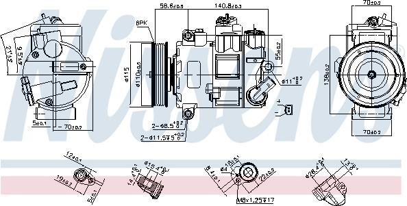 Nissens 890632 - Компресор, кондиціонер avtolavka.club