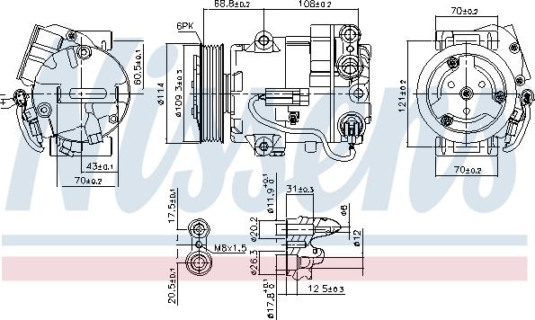 Nissens 890058 - Компресор, кондиціонер avtolavka.club