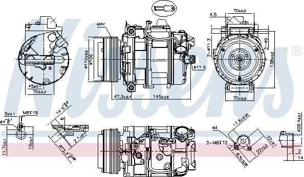 Nissens 890073 - Компресор, кондиціонер avtolavka.club