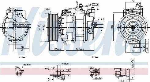 Nissens 890884 - Компресор, кондиціонер avtolavka.club