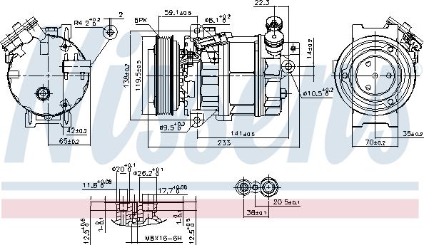 Nissens 890354 - Компресор, кондиціонер avtolavka.club