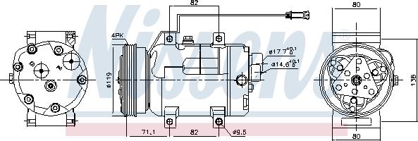 Nissens 89029 - Компресор, кондиціонер avtolavka.club