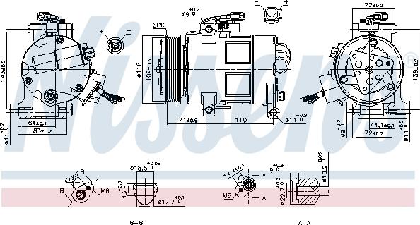 Nissens 890249 - Компресор, кондиціонер avtolavka.club