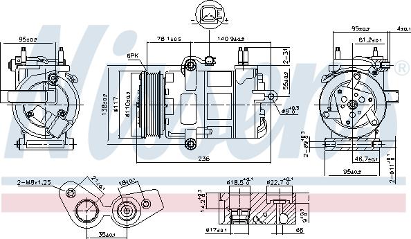 Nissens 890217 - Компресор, кондиціонер avtolavka.club