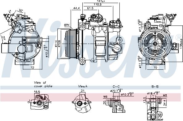 Nissens 890793 - Компресор, кондиціонер avtolavka.club