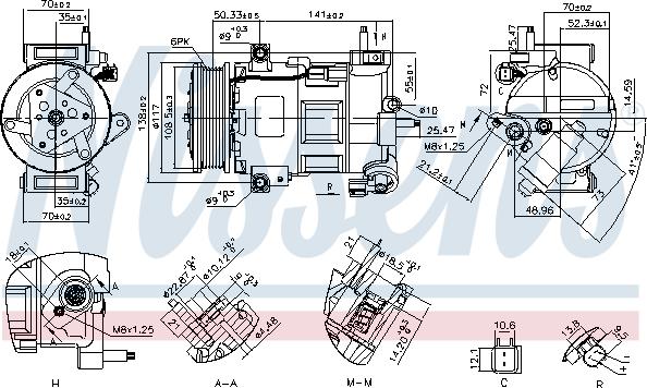 Nissens 890758 - Компресор, кондиціонер avtolavka.club