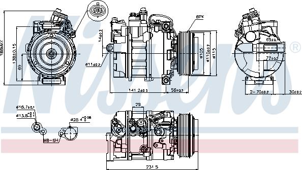 Nissens 89075 - Компресор, кондиціонер avtolavka.club