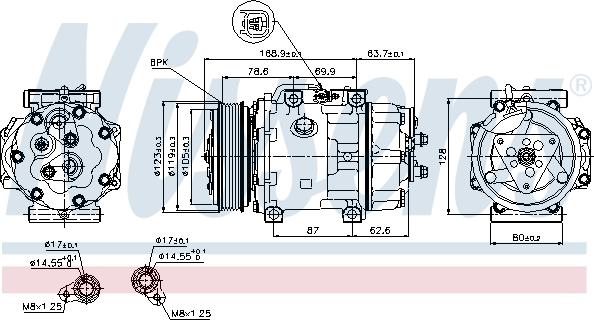 Nissens 89143 - Компресор, кондиціонер avtolavka.club