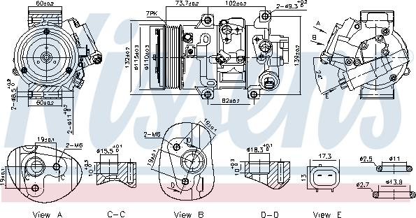 Nissens 891069 - Компресор, кондиціонер avtolavka.club