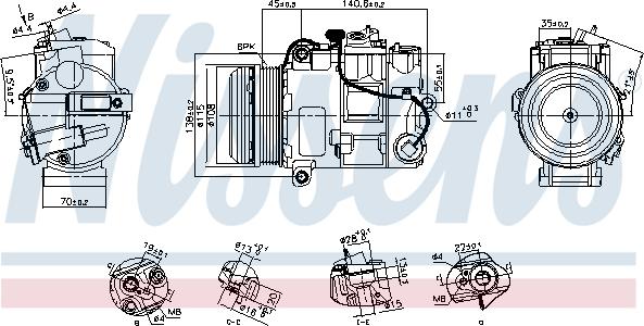 Nissens 891031 - Компресор, кондиціонер avtolavka.club