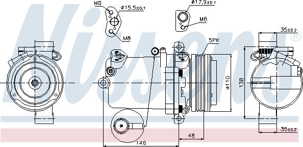 Nissens 89133 - Компресор, кондиціонер avtolavka.club