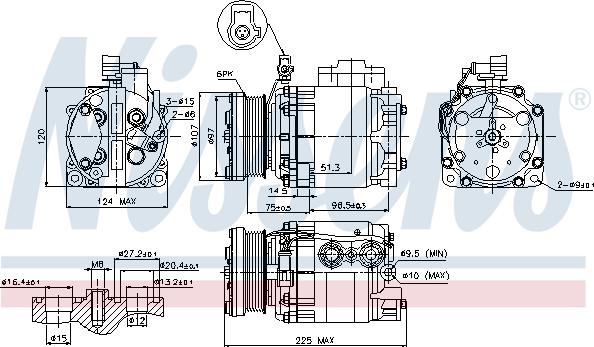 Nissens 89354 - Компресор, кондиціонер avtolavka.club