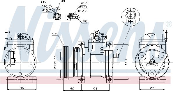 Nissens 89302 - Компресор, кондиціонер avtolavka.club