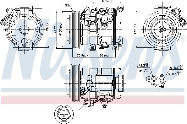 Nissens 89250 - Компресор, кондиціонер avtolavka.club