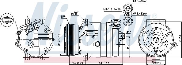 Nissens 89284 - Компресор, кондиціонер avtolavka.club