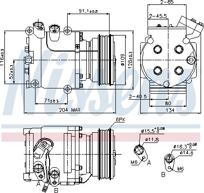 Nissens 89233 - Компресор, кондиціонер avtolavka.club