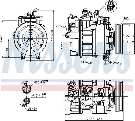 Nissens 89223 - Компресор, кондиціонер avtolavka.club